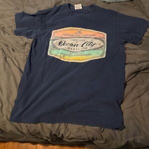Comfort Colors Blue Short Sleeve Tee with Vintage Graphic